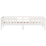Bedframe zonder matras massief grenenhout wit 90x200 cm