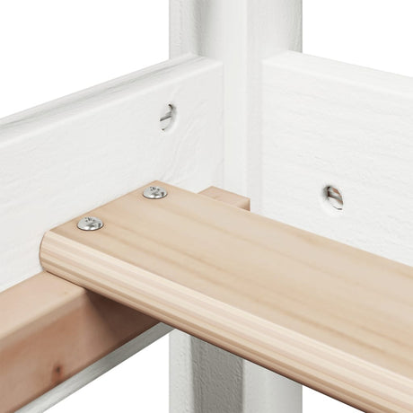 Bedframe zonder matras massief grenenhout wit 90x190 cm
