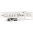 Bedframe zonder matras massief grenenhout wit 90x190 cm