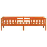 Bedframe zonder matras massief grenenhout wasbruin 75x190 cm