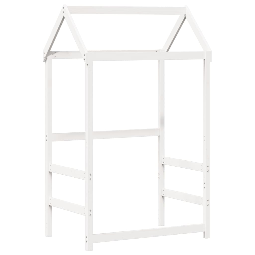 Kinderbedhuisje 108x70x176,5 cm massief grenenhout wit