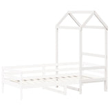Kinderbedhuisje 108x70x176,5 cm massief grenenhout wit