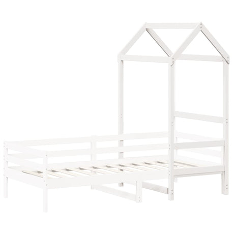Kinderbedhuisje 108x70x176,5 cm massief grenenhout wit