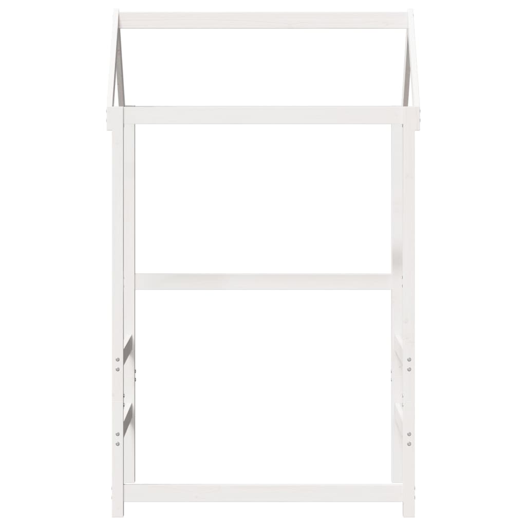 Kinderbedhuisje 108x70x176,5 cm massief grenenhout wit
