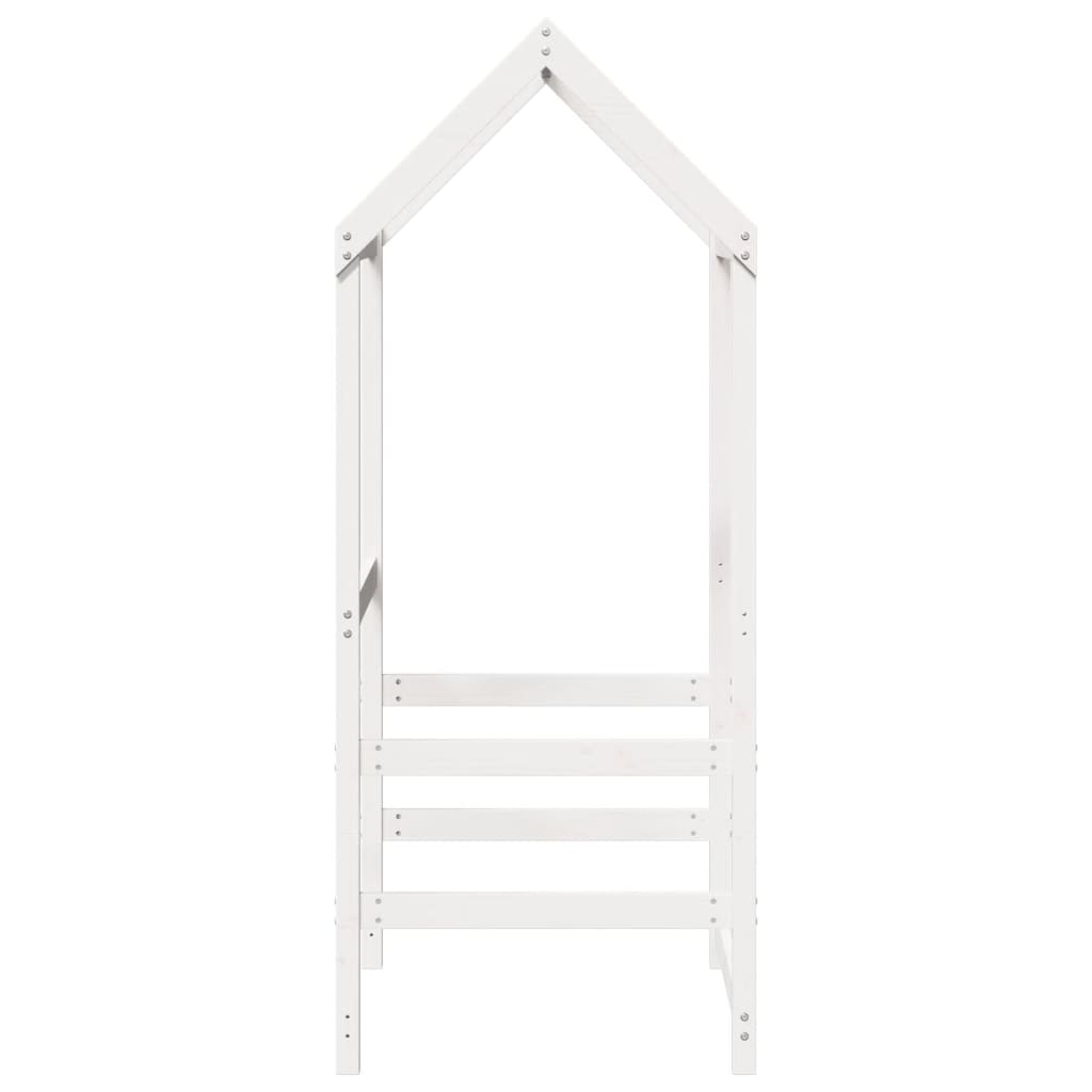 Kinderbedhuisje 108x70x176,5 cm massief grenenhout wit