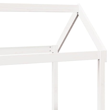 Kinderbedhuisje 108x70x176,5 cm massief grenenhout wit