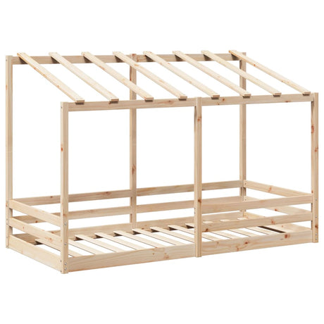 Kinderbed met bedhuis 80x200 cm massief grenenhout