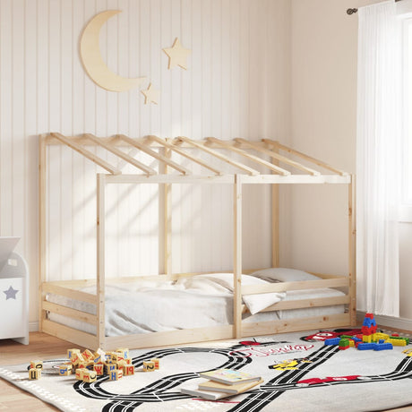 Kinderbed met bedhuis 80x200 cm massief grenenhout