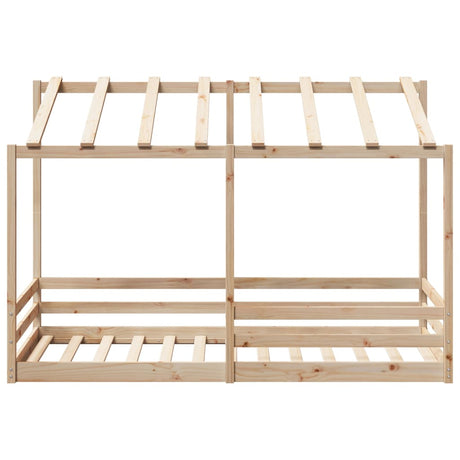 Kinderbed met bedhuis 80x200 cm massief grenenhout