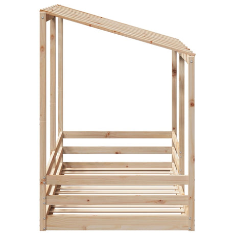 Kinderbed met bedhuis 80x200 cm massief grenenhout
