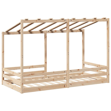 Kinderbed met bedhuis 80x200 cm massief grenenhout