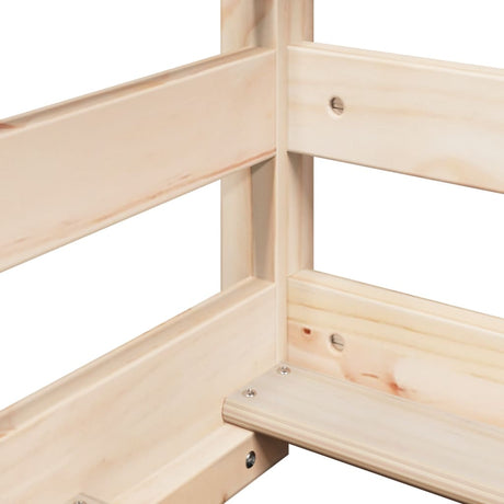 Kinderbed met bedhuis 80x200 cm massief grenenhout