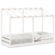 Kinderbed met bedhuis 90x190 cm massief grenenhout wit