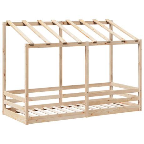 Kinderbed met bedhuis 75x190 cm massief grenenhout