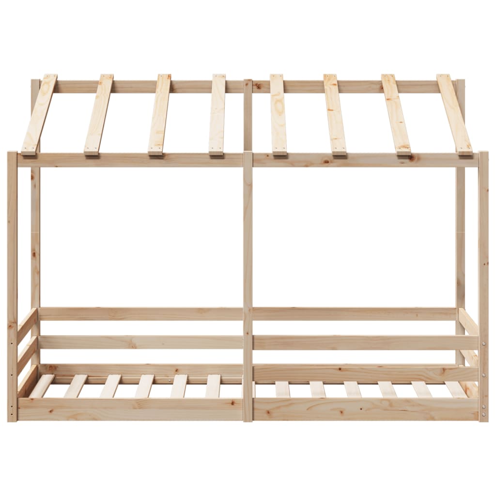 Kinderbed met bedhuis 75x190 cm massief grenenhout