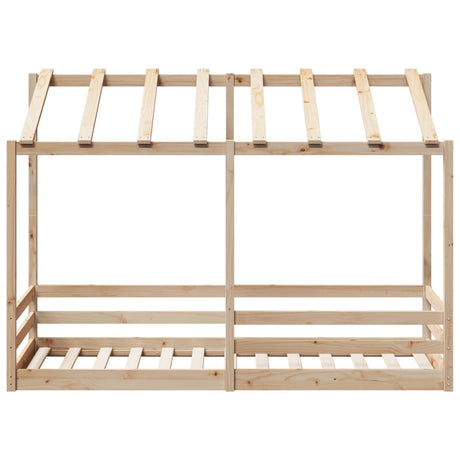 Kinderbed met bedhuis 75x190 cm massief grenenhout