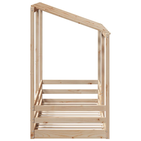 Kinderbed met bedhuis 75x190 cm massief grenenhout
