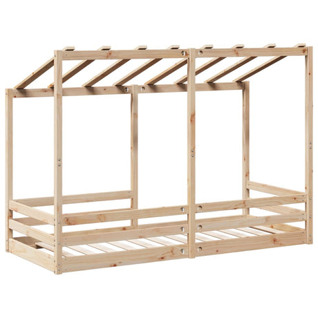 Kinderbed met bedhuis 75x190 cm massief grenenhout