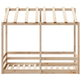 Kinderbed met bedhuis 70x140 cm massief grenenhout