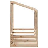 Kinderbed met bedhuis 70x140 cm massief grenenhout
