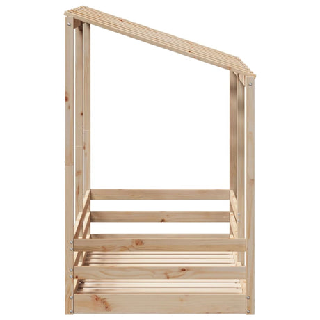 Kinderbed met bedhuis 70x140 cm massief grenenhout