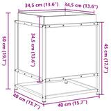 Plantenbak 40x40x50 cm massief grenenhout wasbruin