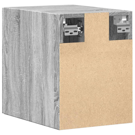 Wandkast 30x42,5x40 cm bewerkt hout grijs sonoma eikenkleurig - AllerleiShop