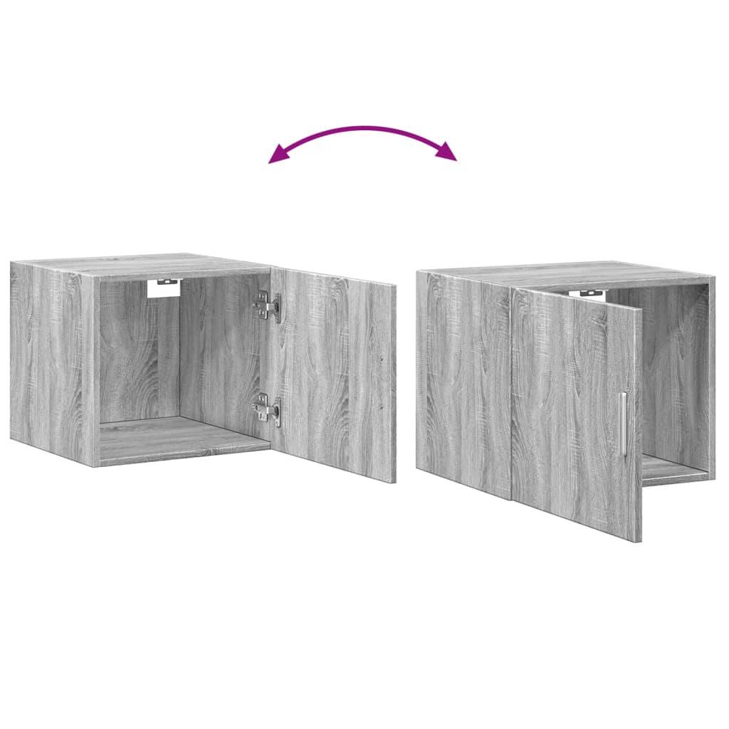 Wandkast 45x42,5x40 cm bewerkt hout grijs sonoma eikenkleurig - AllerleiShop