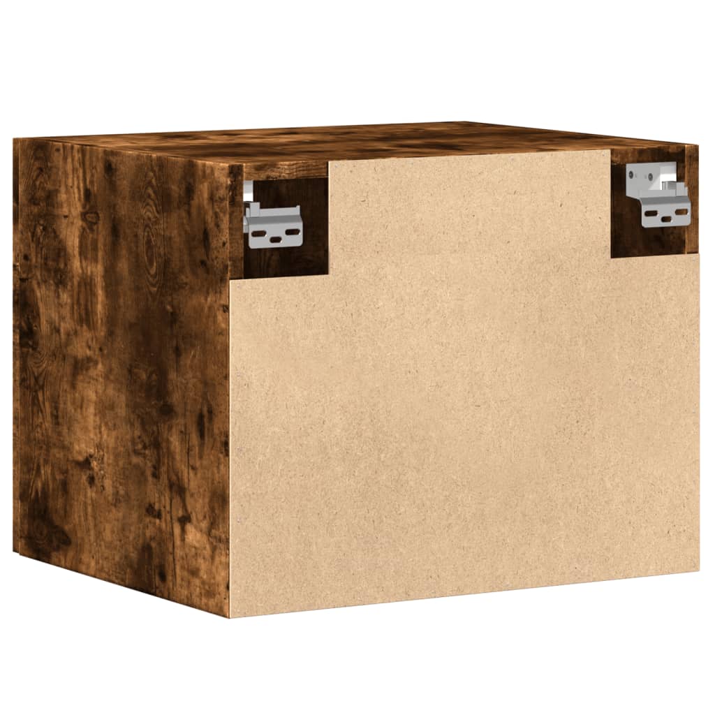 Wandkast 50x42,5x40 cm bewerkt hout gerookt eikenkleurig - AllerleiShop