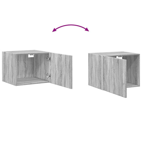 Wandkast 50x42,5x40 cm bewerkt hout grijs sonoma - AllerleiShop