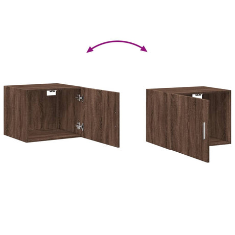 Wandkast 50x42,5x40 cm bewerkt hout bruin eikenkleur - AllerleiShop