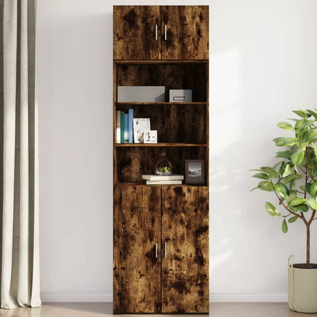 Wandkast 70x42,5x40 cm bewerkt hout gerookt eikenkleurig - AllerleiShop