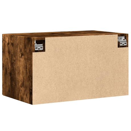 Wandkast 70x42,5x40 cm bewerkt hout gerookt eikenkleurig - AllerleiShop