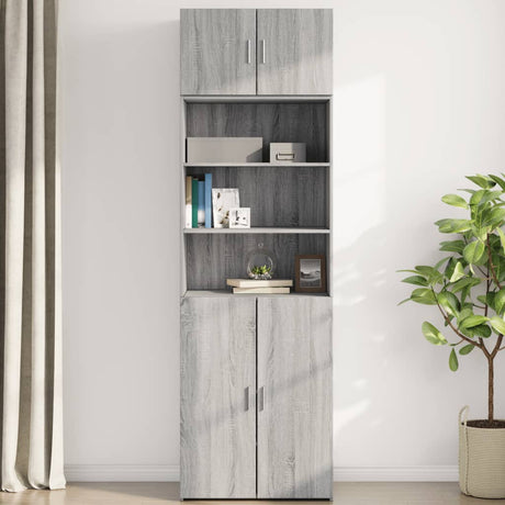 Wandkast 70x42,5x40 cm bewerkt hout grijs sonoma - AllerleiShop