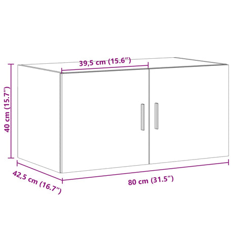 Wandkast 80x42,5x40 cm bewerkt hout sonoma eikenkleurig - AllerleiShop