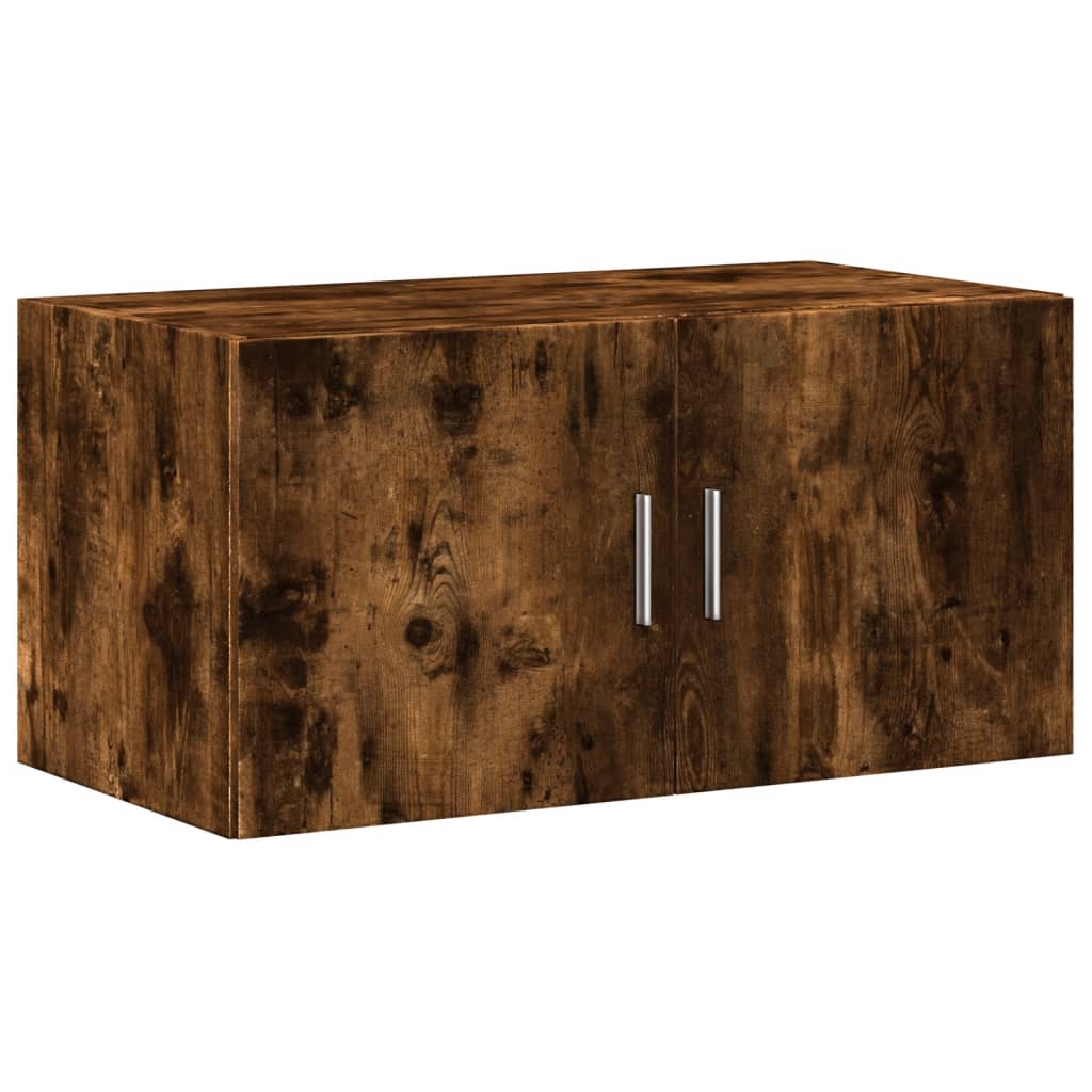 Wandkast 80x42,5x40 cm bewerkt hout gerookt eikenkleurig - AllerleiShop