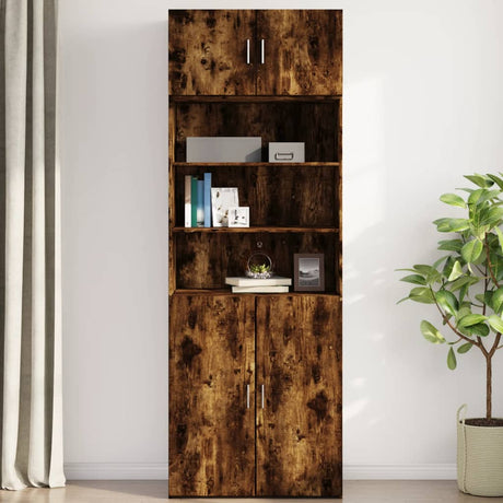 Wandkast 80x42,5x40 cm bewerkt hout gerookt eikenkleurig - AllerleiShop