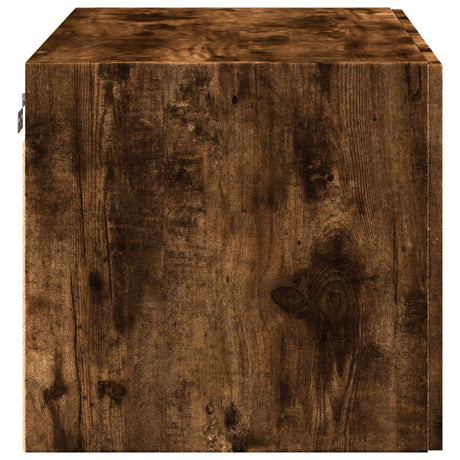 Wandkast 80x42,5x40 cm bewerkt hout gerookt eikenkleurig - AllerleiShop