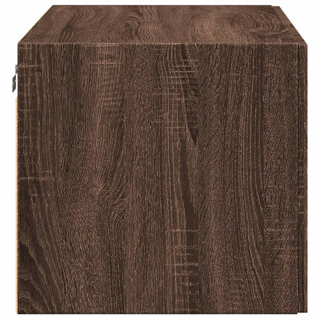 Wandkast 80x42,5x40 cm bewerkt hout bruin eikenkleur - AllerleiShop