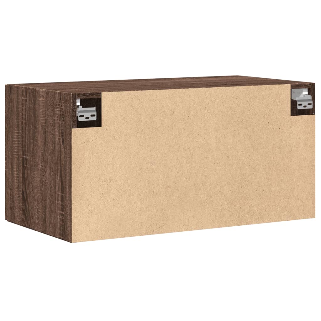 Wandkast 80x42,5x40 cm bewerkt hout bruin eikenkleur - AllerleiShop