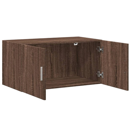 Wandkast 80x42,5x40 cm bewerkt hout bruin eikenkleur - AllerleiShop