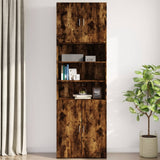 Wandkast 80x42,5x64 cm bewerkt hout gerookt eikenkleurig - AllerleiShop