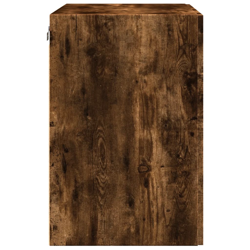 Wandkast 80x42,5x64 cm bewerkt hout gerookt eikenkleurig - AllerleiShop