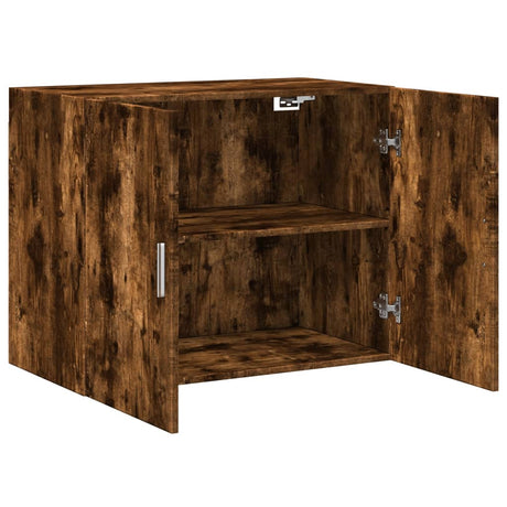 Wandkast 80x42,5x64 cm bewerkt hout gerookt eikenkleurig - AllerleiShop