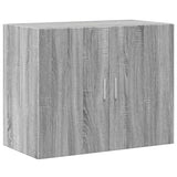 Wandkast 80x42,5x64 cm bewerkt hout grijs sonoma eikenkleurig - AllerleiShop