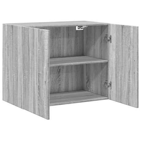 Wandkast 80x42,5x64 cm bewerkt hout grijs sonoma eikenkleurig - AllerleiShop