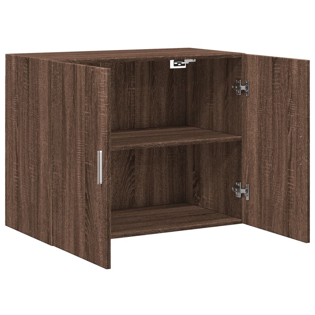 Wandkast 80x42,5x64 cm bewerkt hout bruin eikenkleur - AllerleiShop