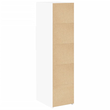 Hoge kast 30x42,5x124 cm bewerkt hout wit - AllerleiShop