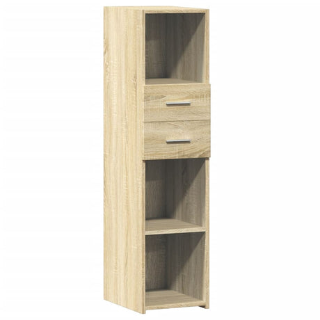 Hoge kast 30x42,5x124 cm bewerkt hout sonoma eikenkleurig - AllerleiShop