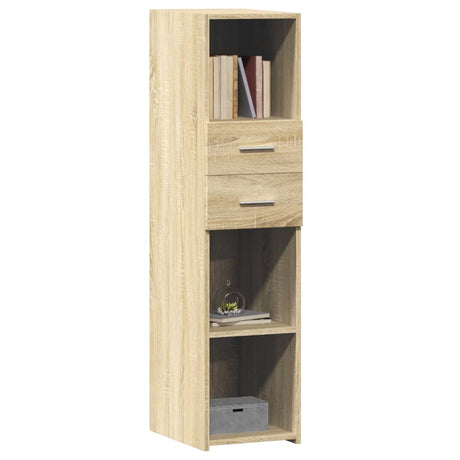 Hoge kast 30x42,5x124 cm bewerkt hout sonoma eikenkleurig - AllerleiShop